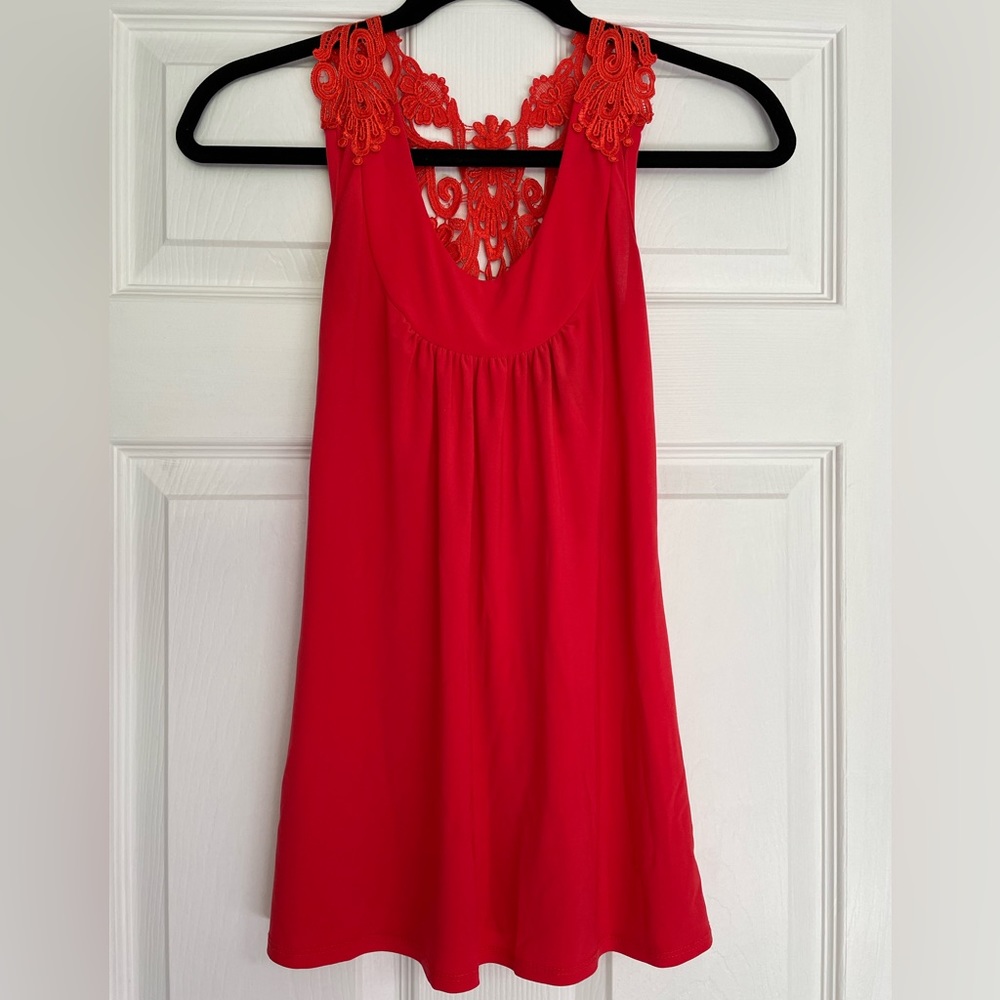 Wet Seal Lace Back Tank. Burnt Orange. XS